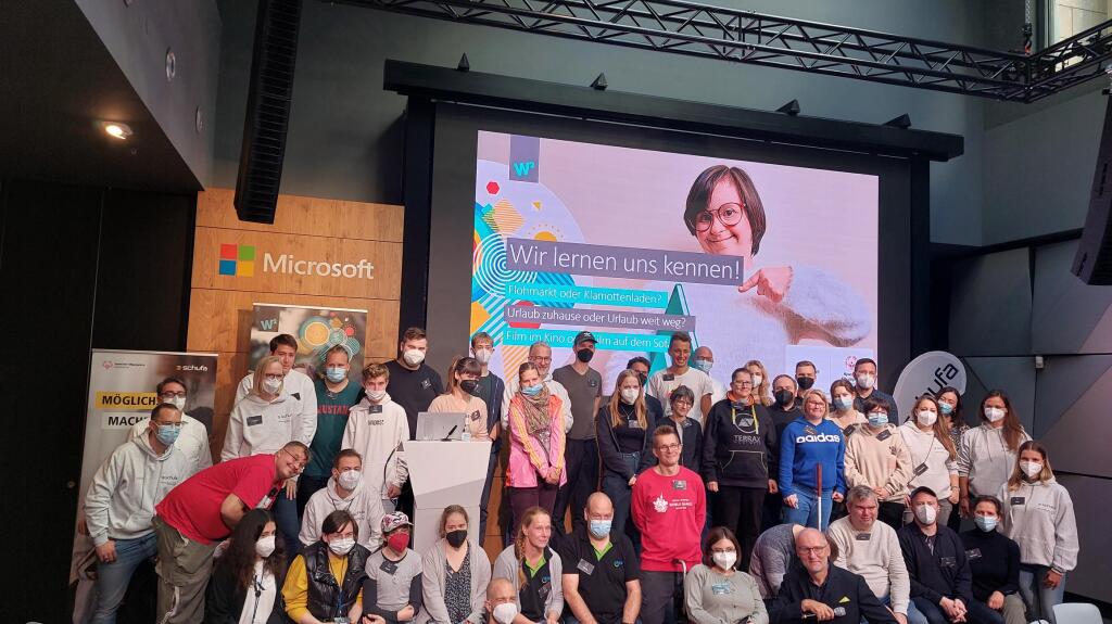 Teilnehmer des Workshops der Schufa mit Special Olympics.