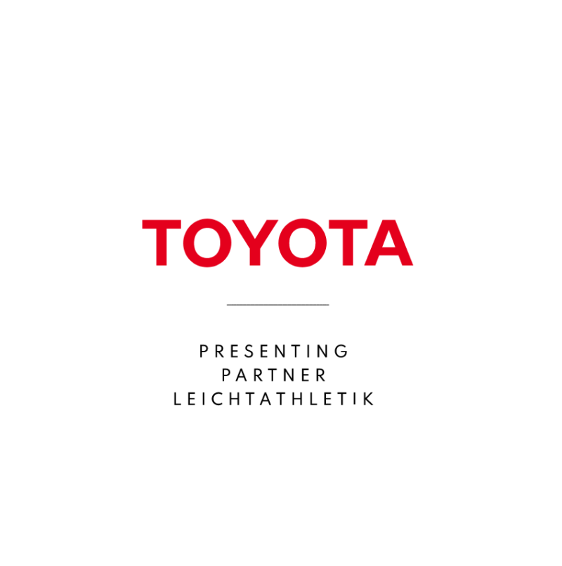 Logo Toyota als Presenting Partner der Leichtathletik