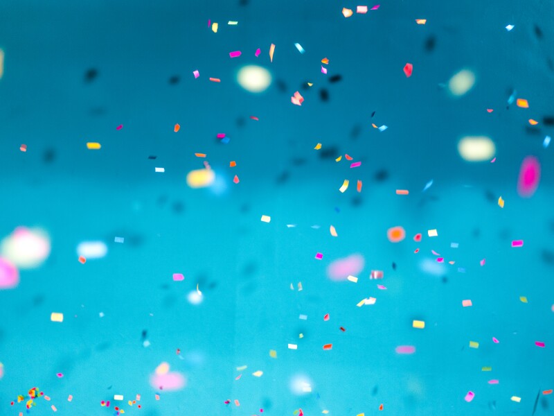 The picture shows confetti.