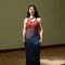 The photo shows Tamara Roeske an athlete at the VOGUE shoot.