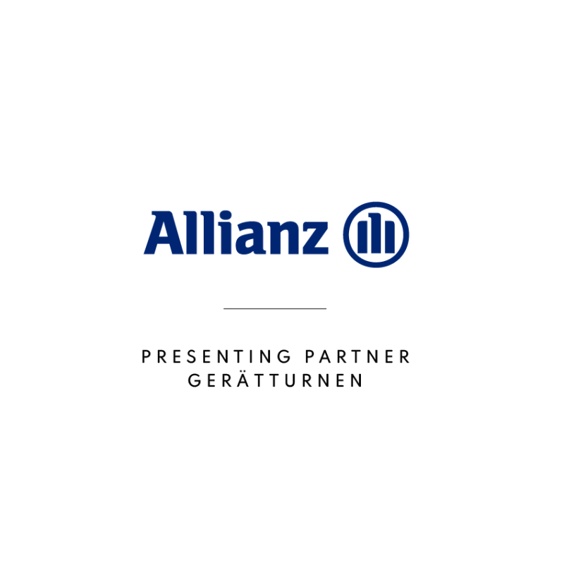 Logo Allianz: "Presenting Partner Gerätturnen"