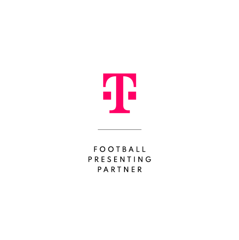 Telekom logo as Presenting Partner of our football competitions