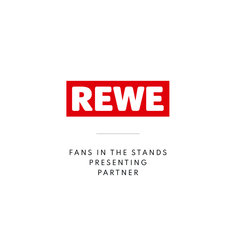 Logo REWE: "Fans in the Stands" Presenting Partner