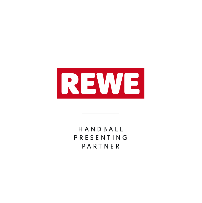 Logo REWE as Presenting Partner of the handball competitions