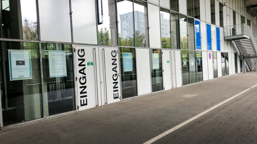 Das Foto zeigt den Eingangsbereich des Velodroms.